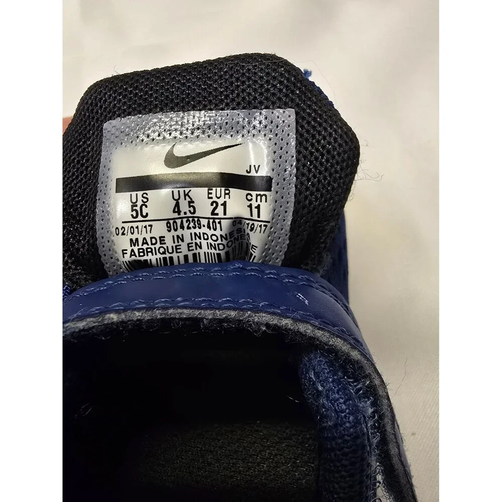 Nike Toddler Baby Boys Size 5c Tennis Shoes Blue Strap No-Tie